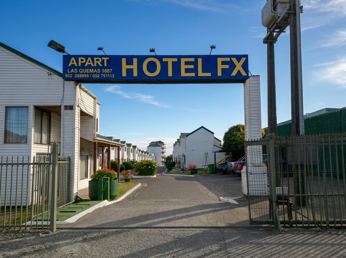 Entrada principal de Apart Hotel FX en Puerto Montt